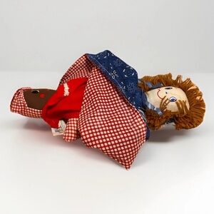 Gambina Cloth Topsy Turvy Doll Two-Sided Fabric Dress New Orleans Souvenir 14”